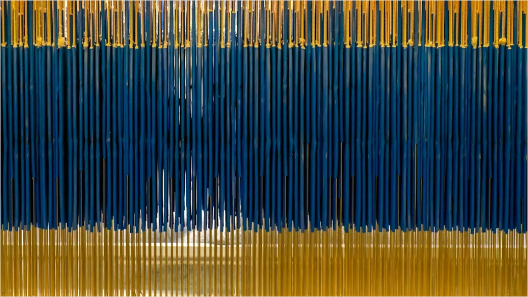 Detail Fraktal Abstrakt Blau Gold Hintergrund Number 11