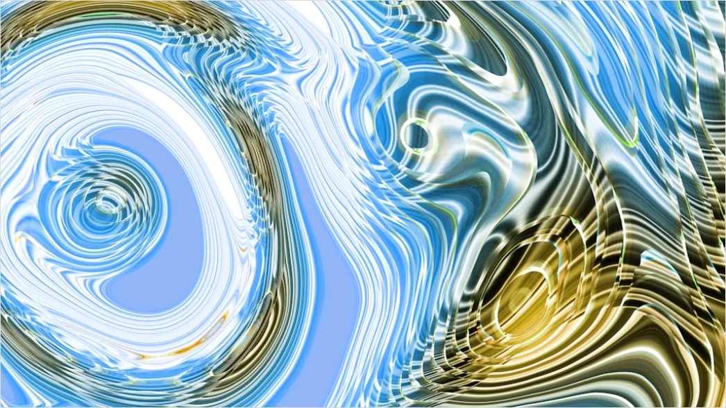 Detail Fraktal Abstrakt Blau Gold Hintergrund Number 12