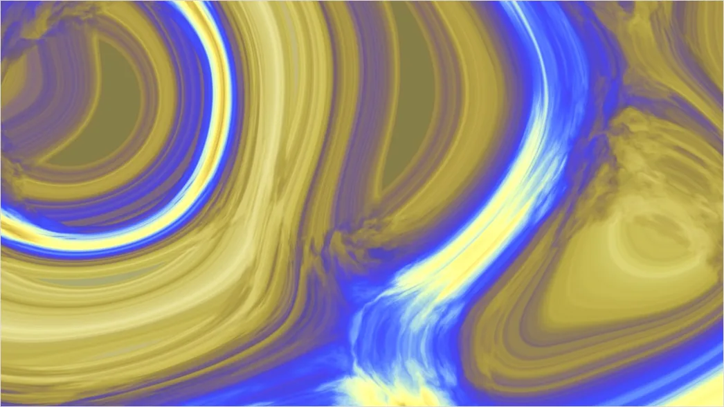 Detail Fraktal Abstrakt Blau Gold Hintergrund Number 15