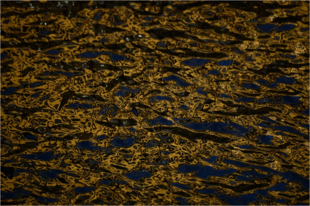 Detail Fraktal Abstrakt Blau Gold Hintergrund Number 19