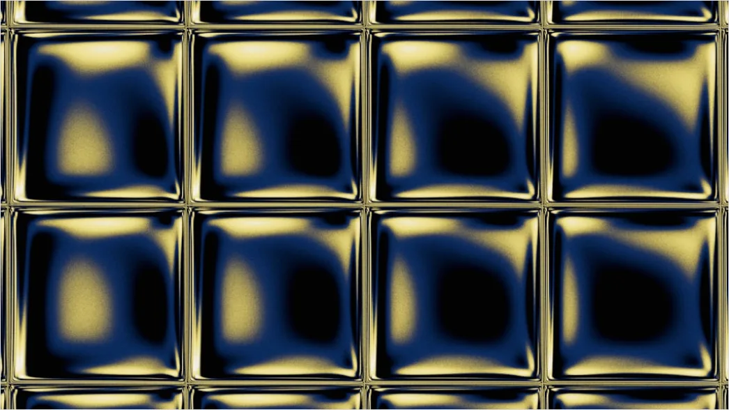 Detail Fraktal Abstrakt Blau Gold Hintergrund Number 6