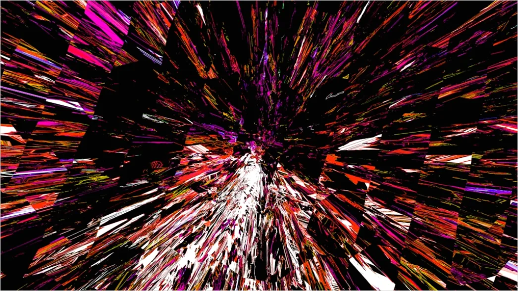 Detail Fraktal Explosion Abstrakt Hintergrund Bunt Number 6
