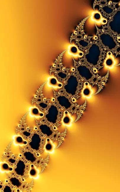 Fraktal Muster Abstrakt Hintergrund Gold Schwarz 5bf6
