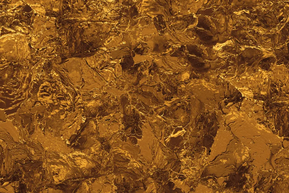Detail Fraktal Muster Abstrakt Hintergrund Gold Schwarz Number 16