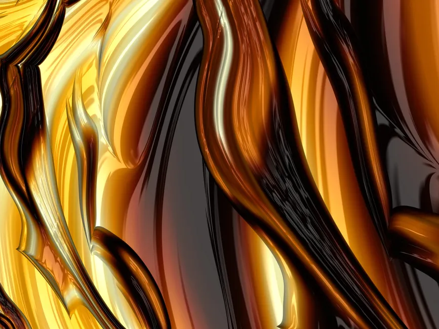 Detail Fraktal Muster Abstrakt Hintergrund Gold Schwarz Number 6