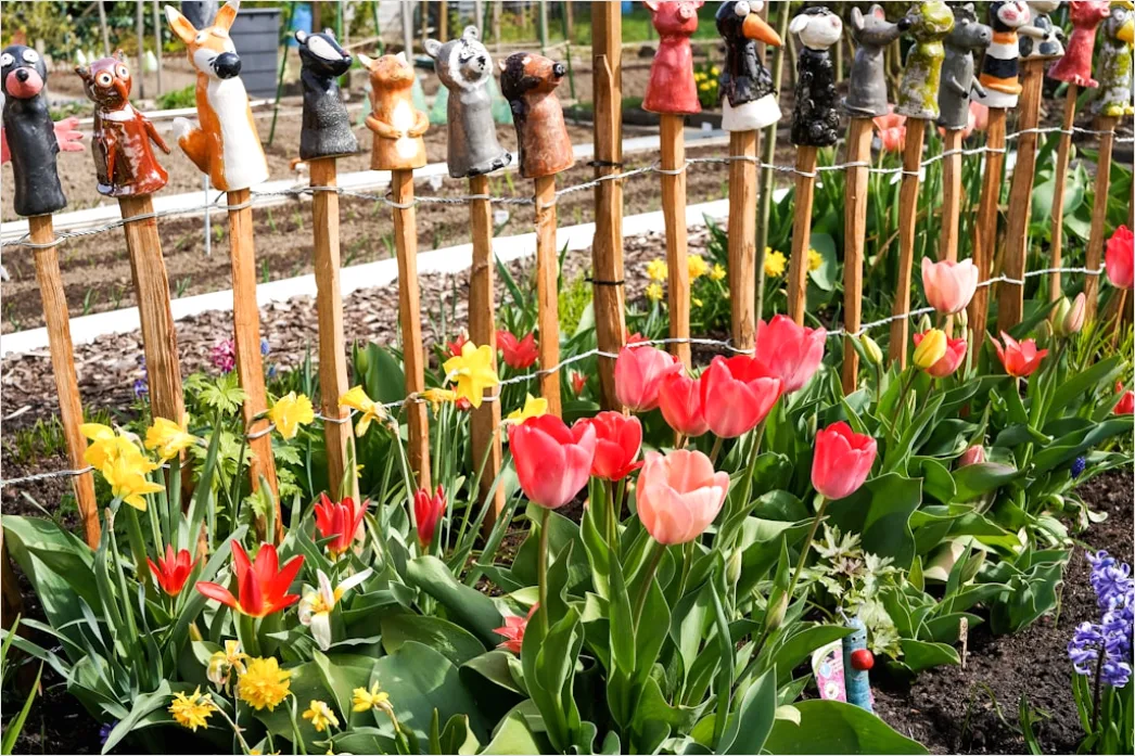 Detail Frühlingsfest Outdoor Dekoration Blumen Bunt Number 5