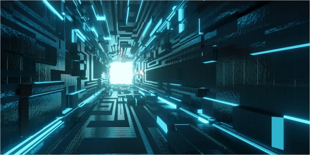 Futuristische Abstraktion Datenstroeme Hintergrund 0373