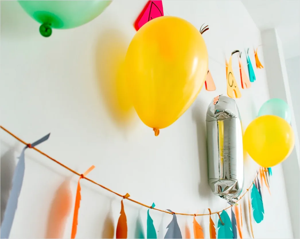 Detail Geburtstag Party Dekoration Girlande Ballons Number 3