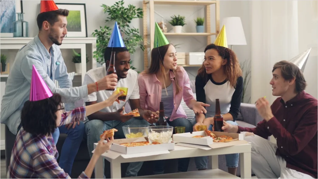 Detail Geburtstag überraschungsparty Gruppe Lachen Feiern Number 9