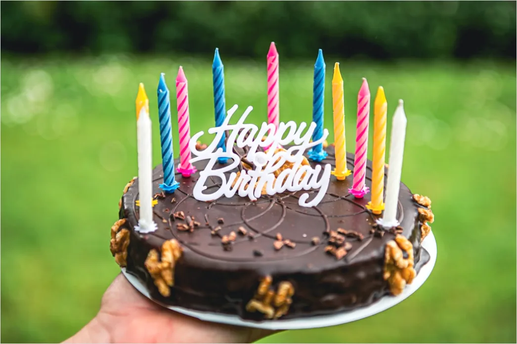 Geburtstag Wunderkerzen Torte Dunkel Stimmungsvoll C289