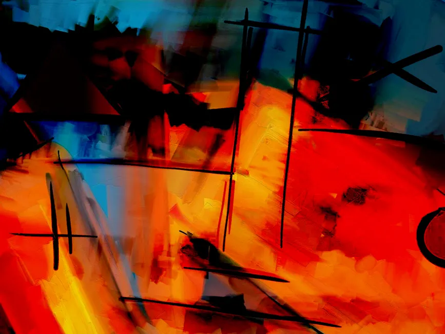 Detail Geometrische Abstrakte Kunst Dreieck Kreis Quadrat Number 19