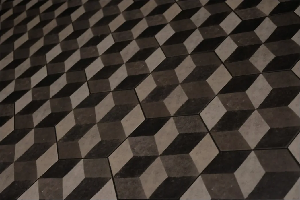 Detail Geometrische Abstraktion Isometrisch Würfel Muster Number 6