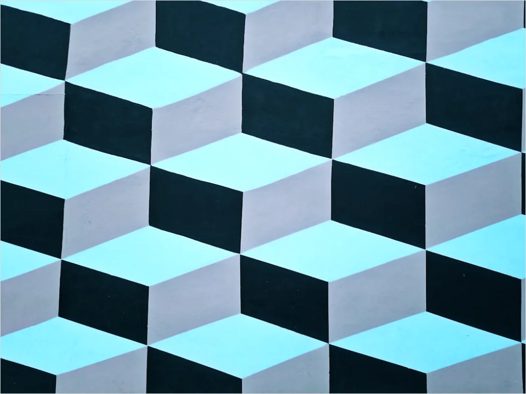 Detail Geometrische Abstraktion Isometrisch Würfel Muster Number 7