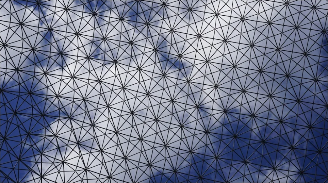 Detail Geometrisches Netzwerk Muster Abstrakt Blau Digital Number 2