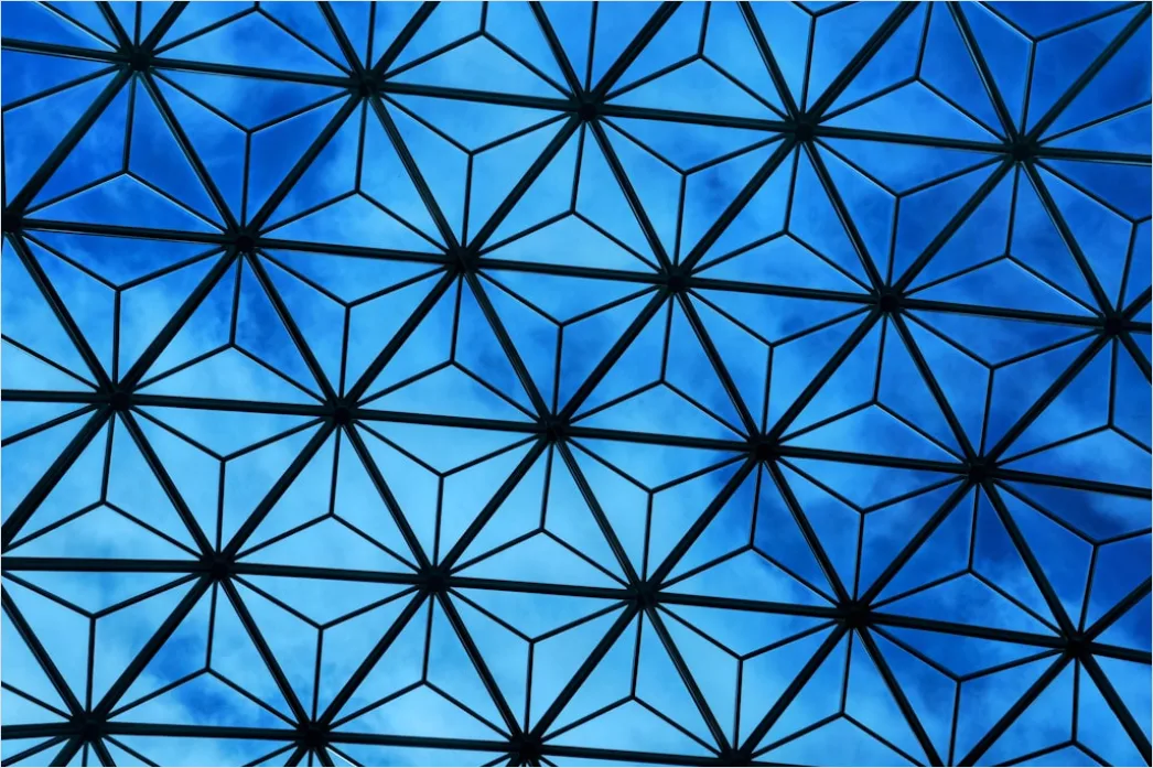 Detail Geometrisches Netzwerk Muster Abstrakt Blau Digital Number 11