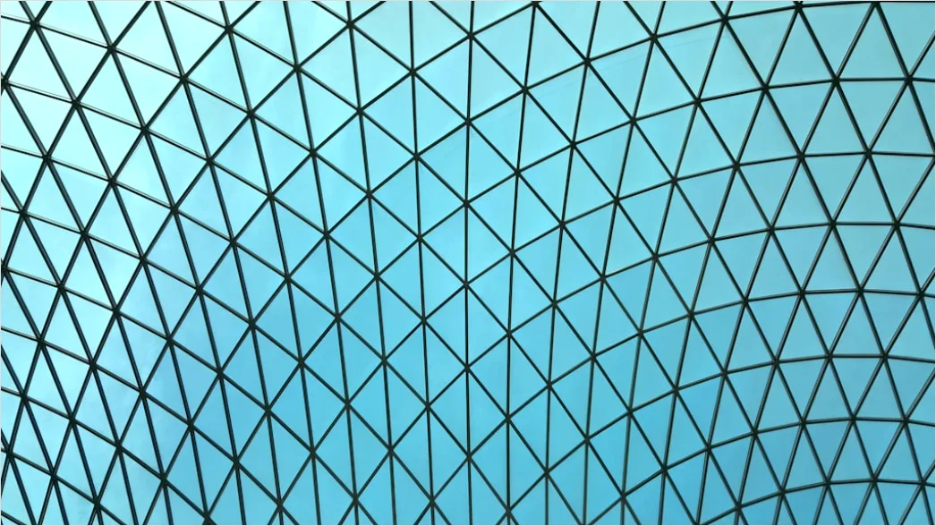 Detail Geometrisches Netzwerk Muster Abstrakt Blau Digital Number 16