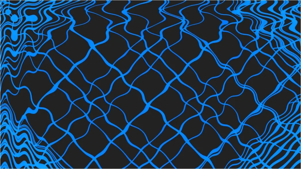 Detail Geometrisches Netzwerk Muster Abstrakt Blau Digital Number 7