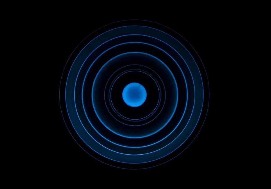 Detail Glühende Neon Kreise Abstrakt Dunkel Hintergrund Number 10