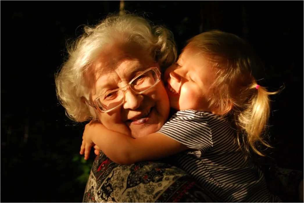 Grandparent Portrait Warm Smile Natural Light 1003