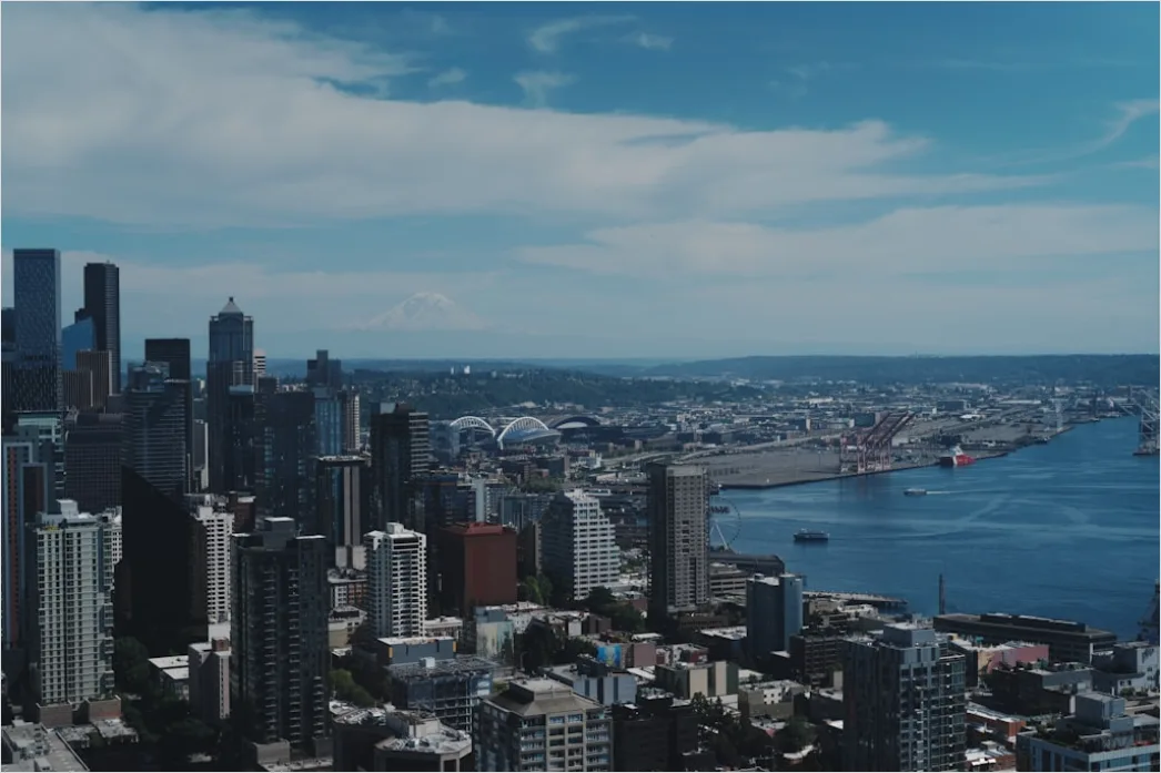 Detail Helicopter Flying Over City Skyline Aerial View Number 13
