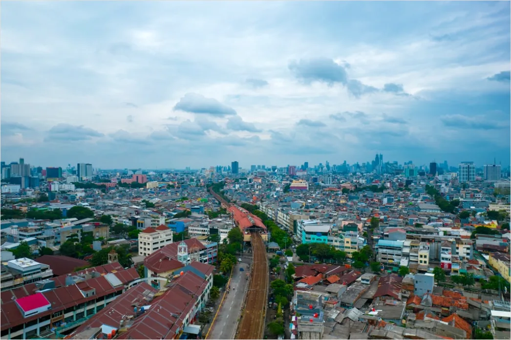 Detail Helicopter Flying Over City Skyline Aerial View Number 20