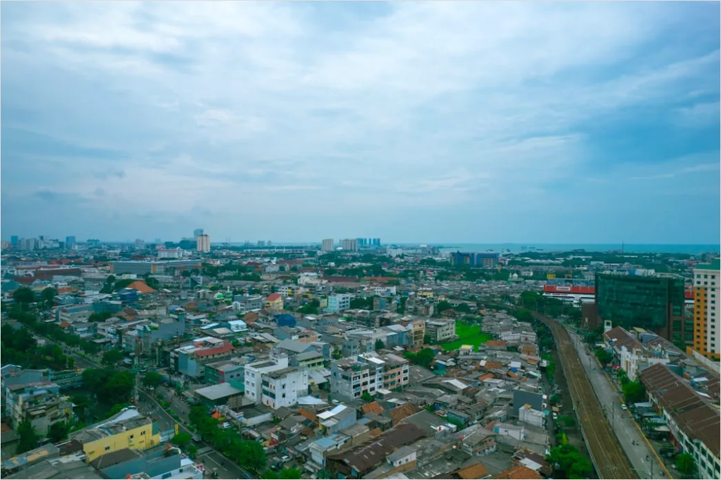 Detail Helicopter Flying Over City Skyline Aerial View Number 10