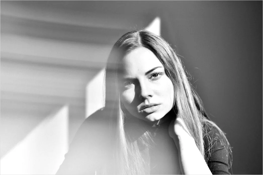 Detail High Key Portrait Woman Bright Clean Minimal Number 16