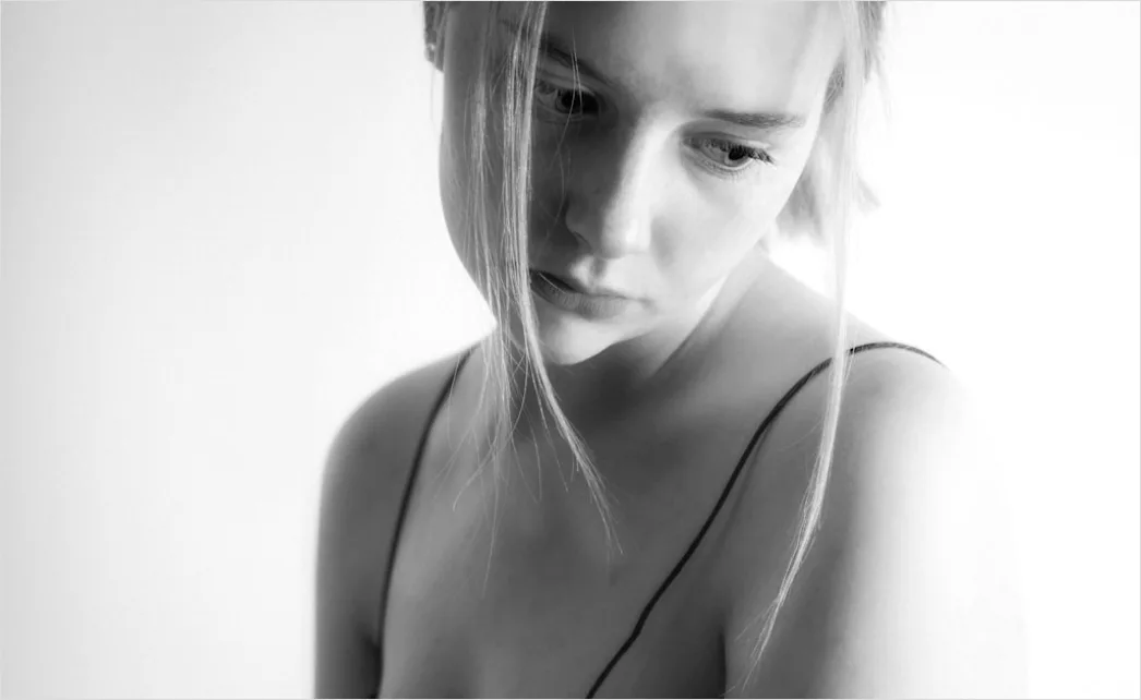 Detail High Key Portrait Woman Bright Clean Minimal Number 8