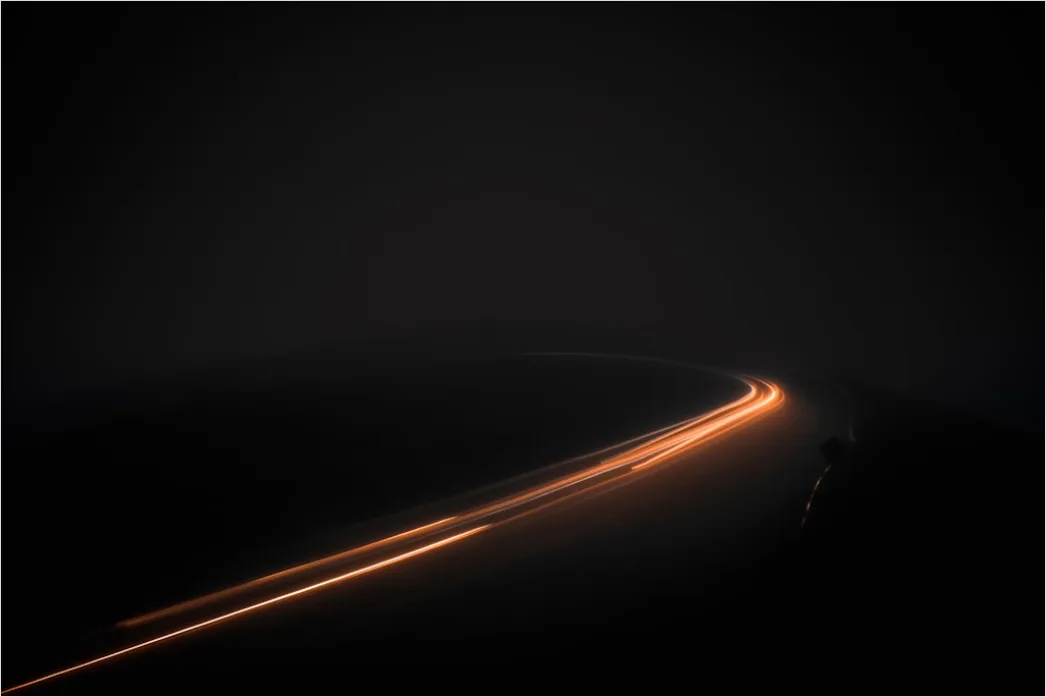 Detail Highway At Night Long Exposure Light Trails Number 11
