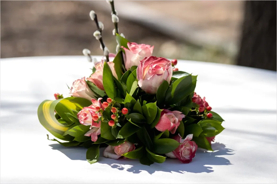 Detail Hochzeit Blumenschmuck Gesteck Tisch Elegant Number 3