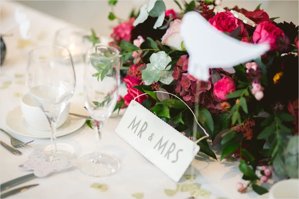 Detail Hochzeit Blumenschmuck Gesteck Tisch Elegant Number 9
