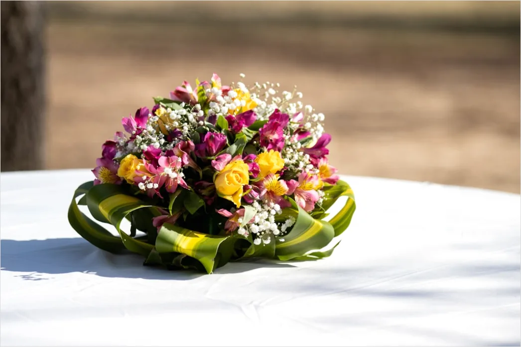 Detail Hochzeit Blumenschmuck Gesteck Tisch Elegant Number 10