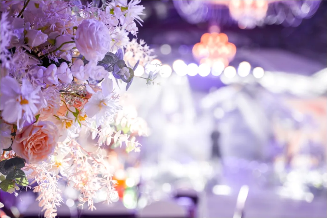 Detail Hochzeit Dekoration Tisch Blumen Elegant Nahaufnahme Number 7