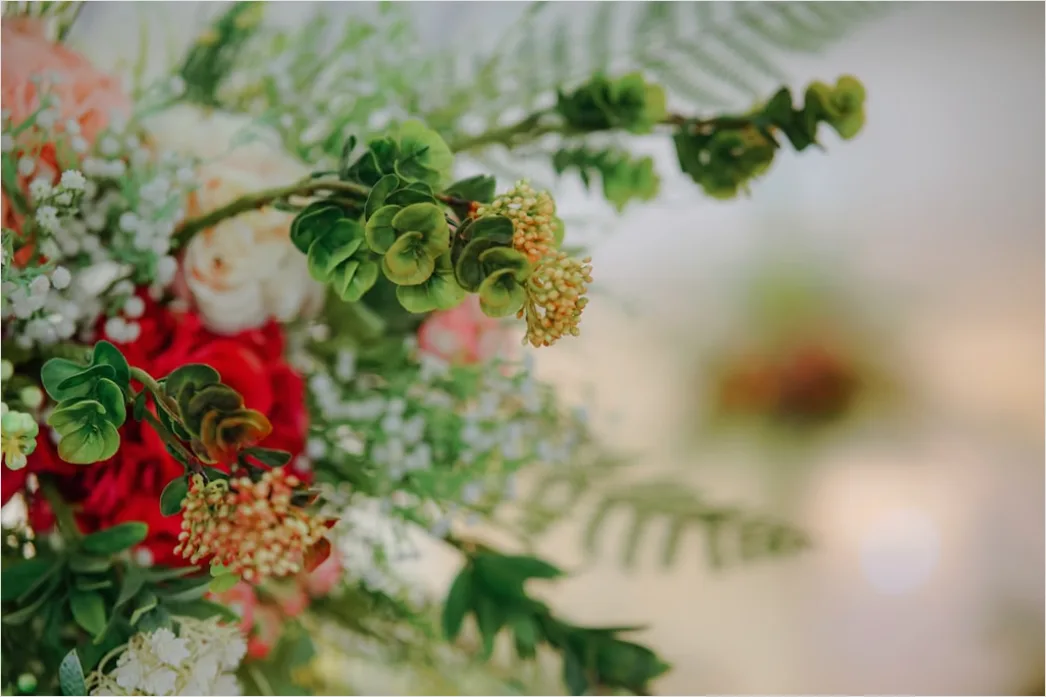 Detail Hochzeit Dekoration Tisch Blumen Elegant Nahaufnahme Number 8