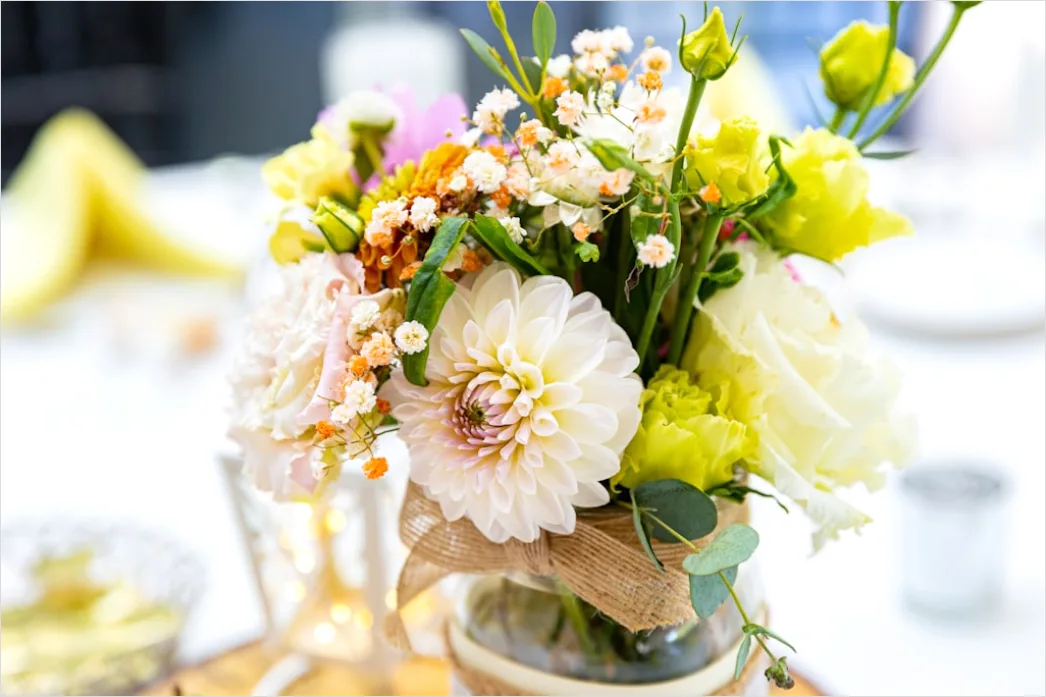 Detail Hochzeit Dekoration Tisch Blumen Elegant Nahaufnahme Number 13