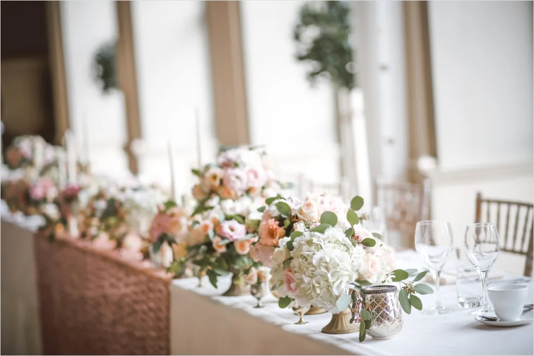 Detail Hochzeit Dekoration Tisch Blumen Elegant Nahaufnahme Number 4