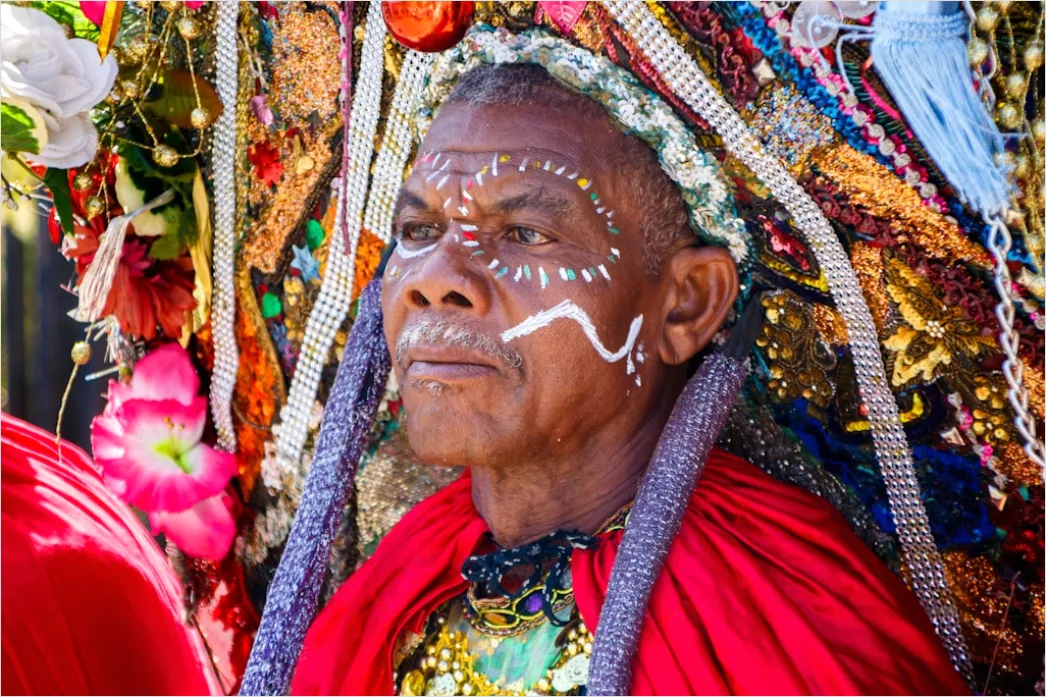 Detail Indigenous Elder Portrait Dignified Traditional Dress Number 17
