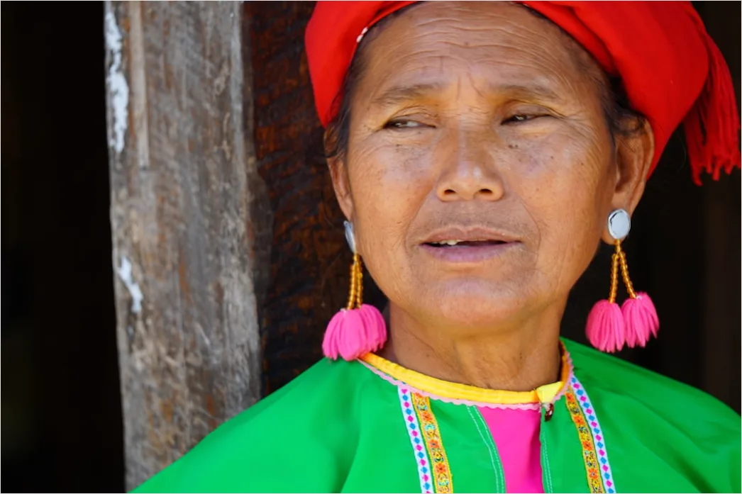 Detail Indigenous Elder Portrait Dignified Traditional Dress Number 4