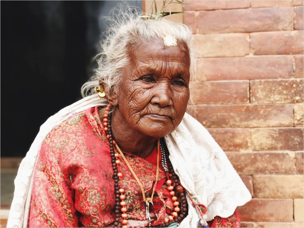 Detail Indigenous Elder Portrait Dignified Traditional Dress Number 5