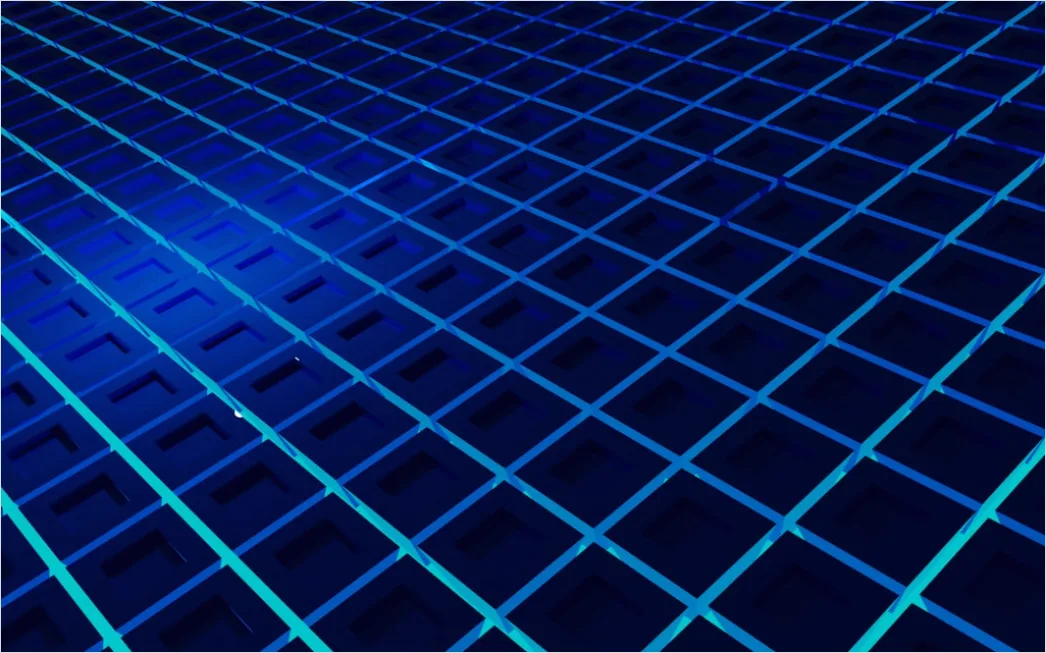 Detail Leuchtendes Neon Gitter Abstrakt Hintergrund Blau Number 12