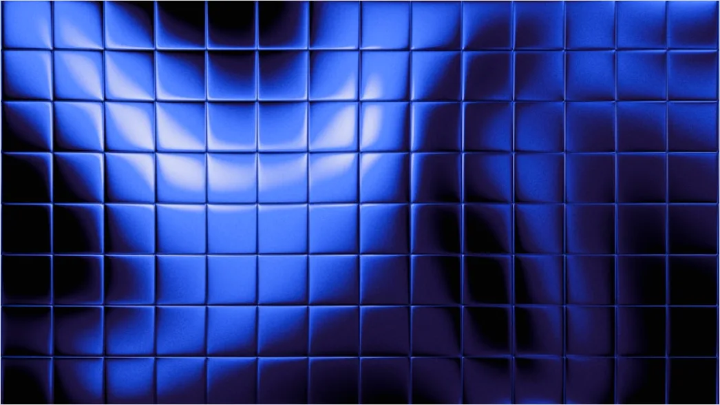 Detail Leuchtendes Neon Gitter Abstrakt Hintergrund Blau Number 13