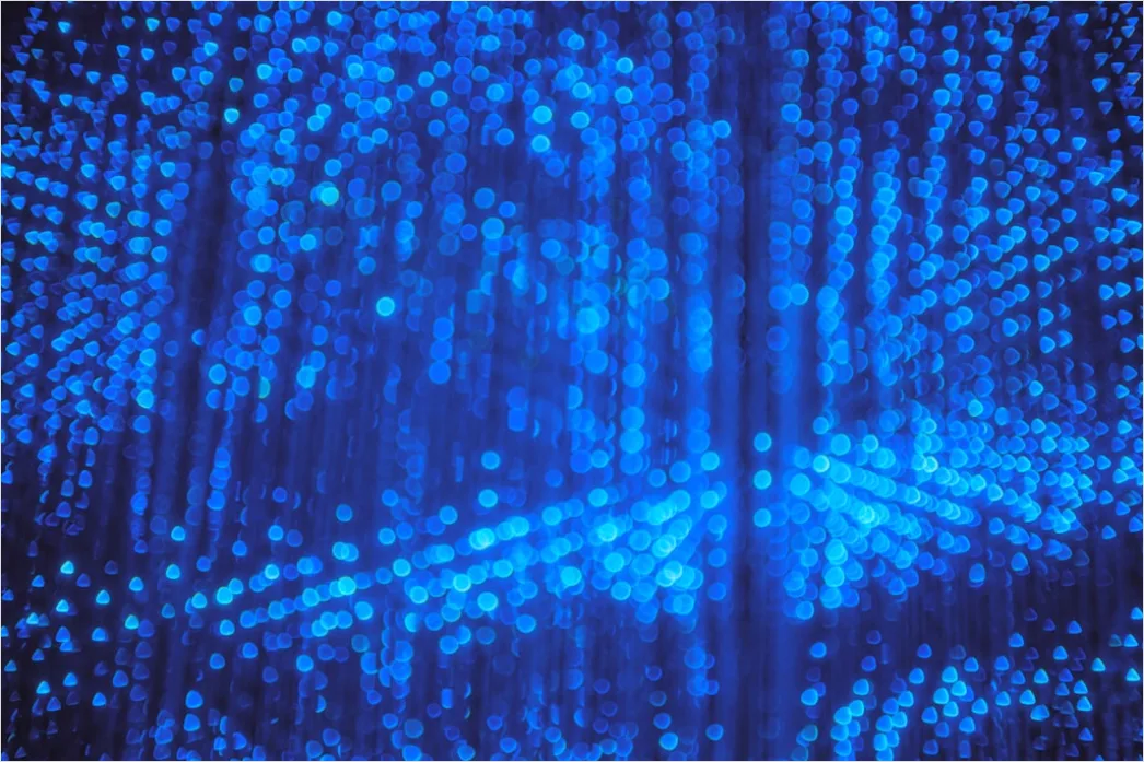 Detail Leuchtendes Neon Gitter Abstrakt Hintergrund Blau Number 3