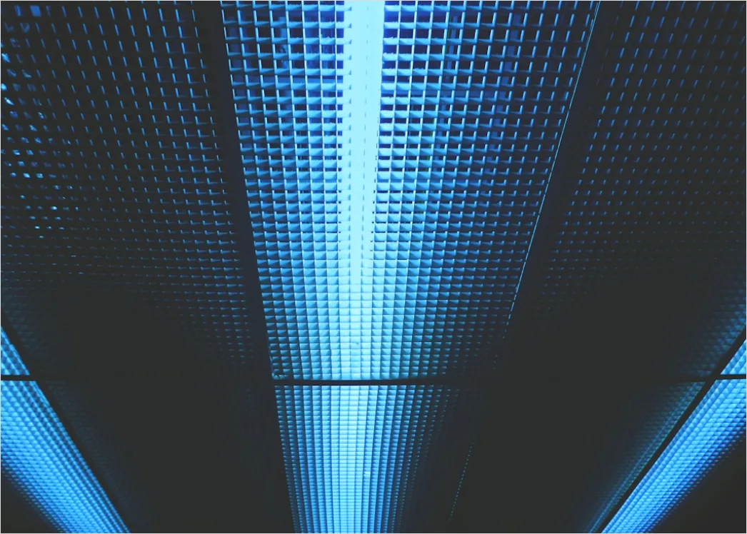 Detail Leuchtendes Neon Gitter Abstrakt Hintergrund Blau Number 7