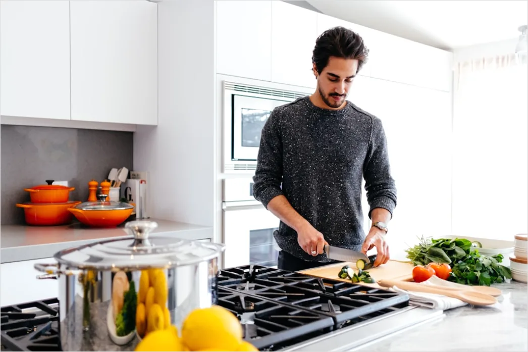 Lifestyle Portrait Man Cooking Kitchen Candid Moment 86f6