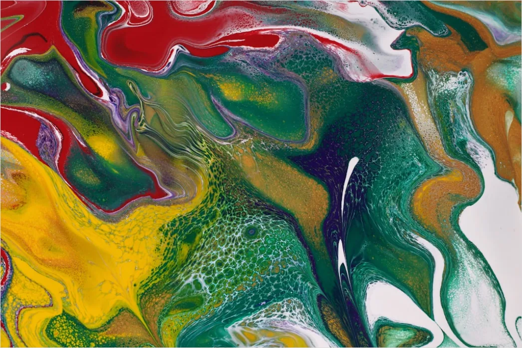 Detail Liquid Art Acryl Gießen Farben Swirl Number 19