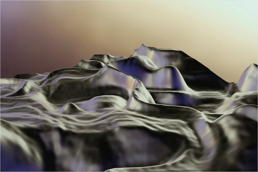 Detail Low Poly Abstrakt Geometrisch Berg Landschaft Number 14