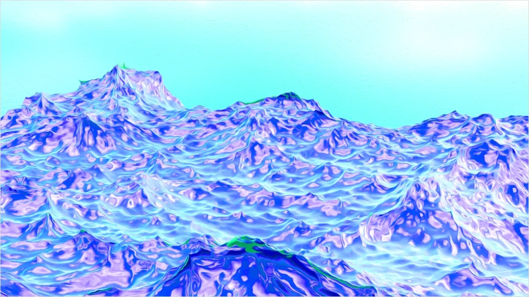 Detail Low Poly Abstrakt Geometrisch Berg Landschaft Number 17