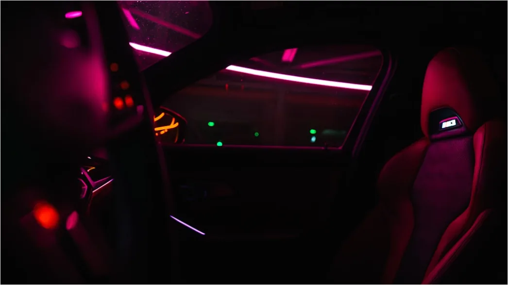 Detail Luxury Car Interior Ambient Lighting Night Number 5