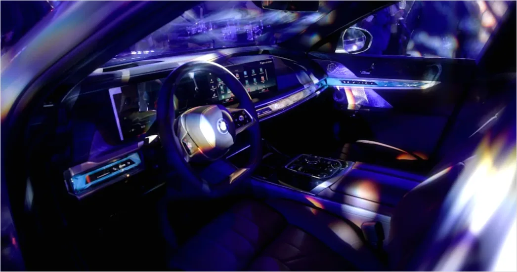 Detail Luxury Car Interior Ambient Lighting Night Number 8