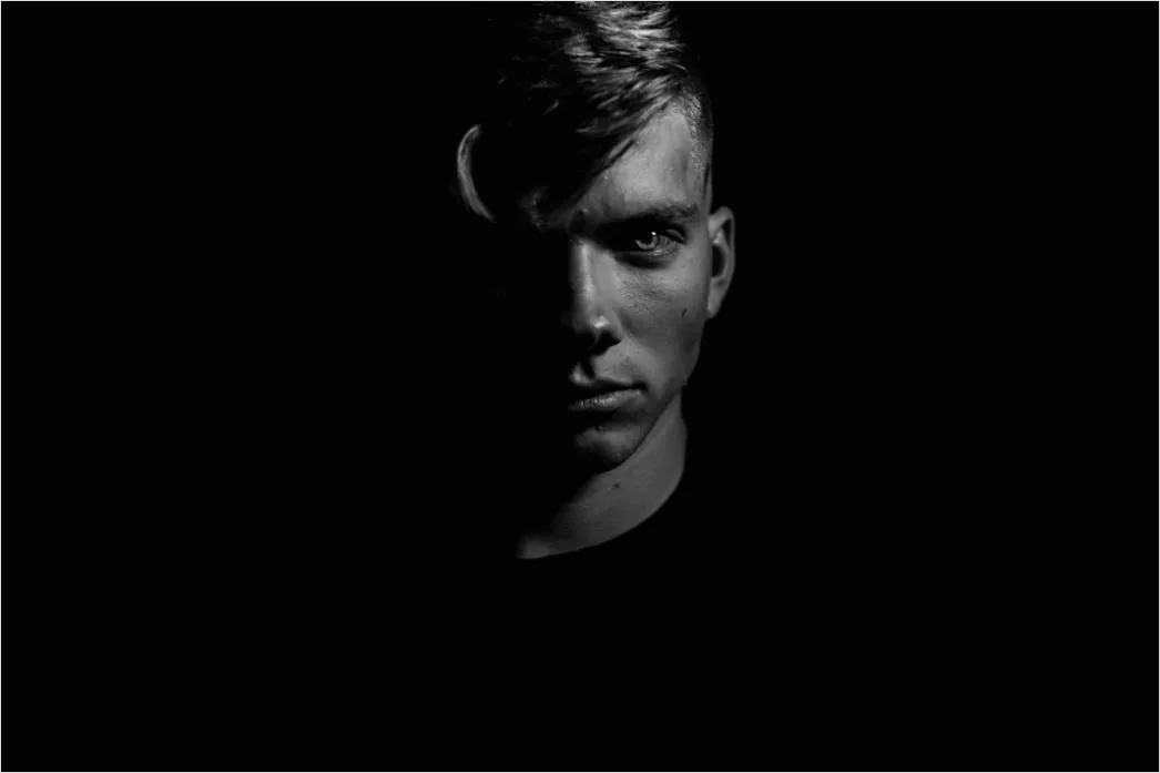 Detail Man Portrait Serious Expression Black And White Number 14